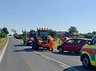 Řidiče u Štěpánovic zřejmě oslnilo slunce, narazil do traktoru